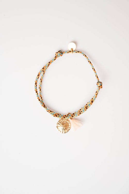 Bracelet Louise doré – médaille fleur