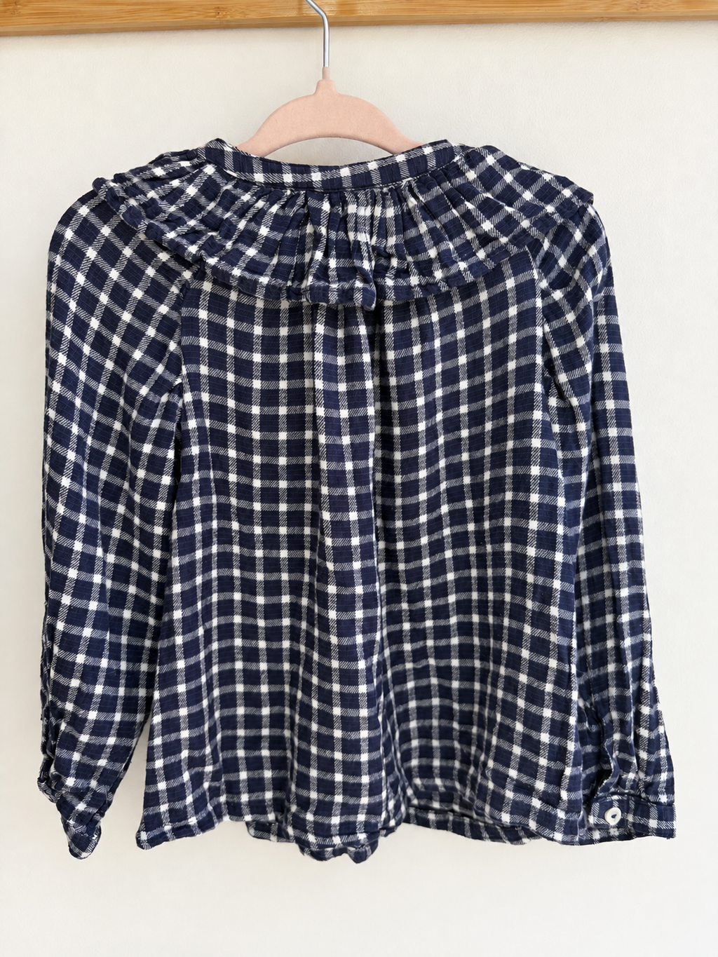 Chemise à carreaux bleu marine – Zara