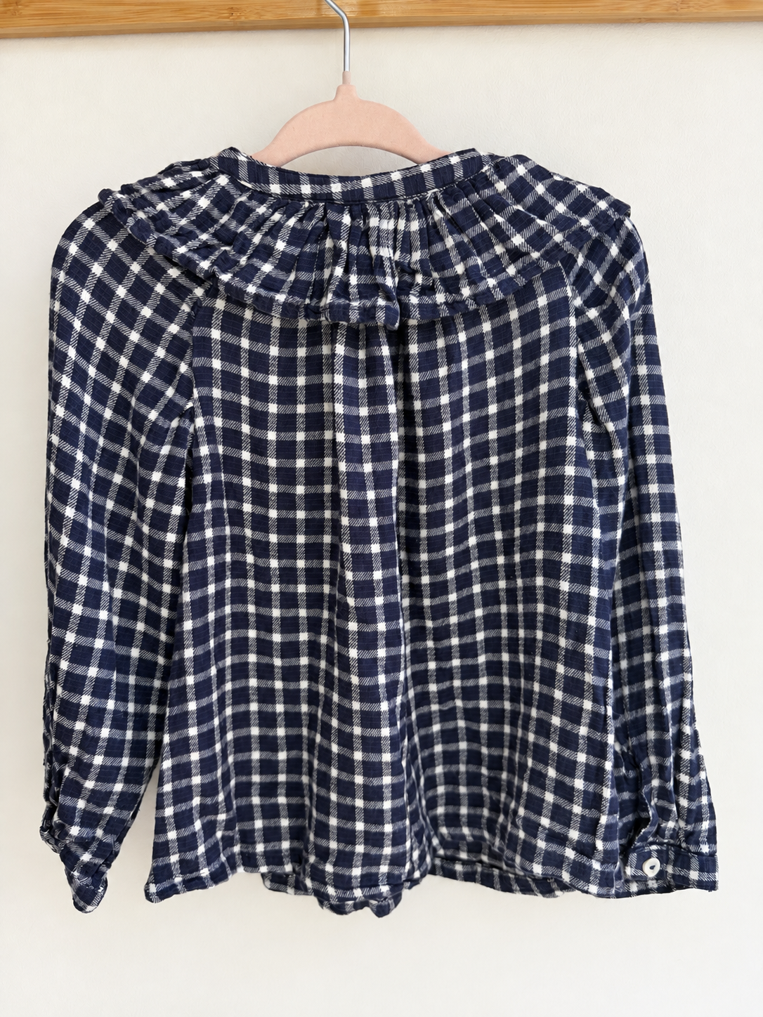 Chemise à carreaux bleu marine – Zara