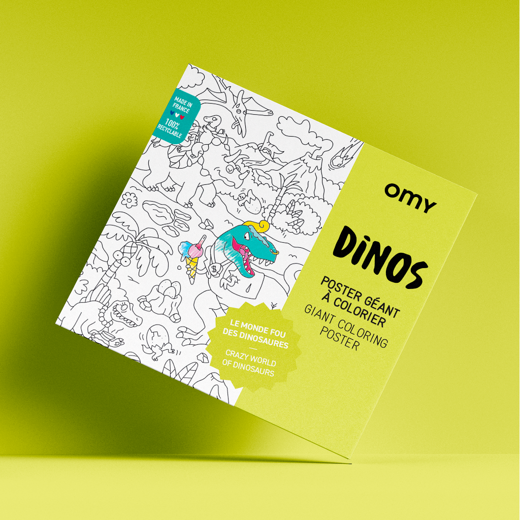 Poster géant à colorier – Dinos