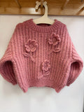 Pull en maille à fleurs – Zara