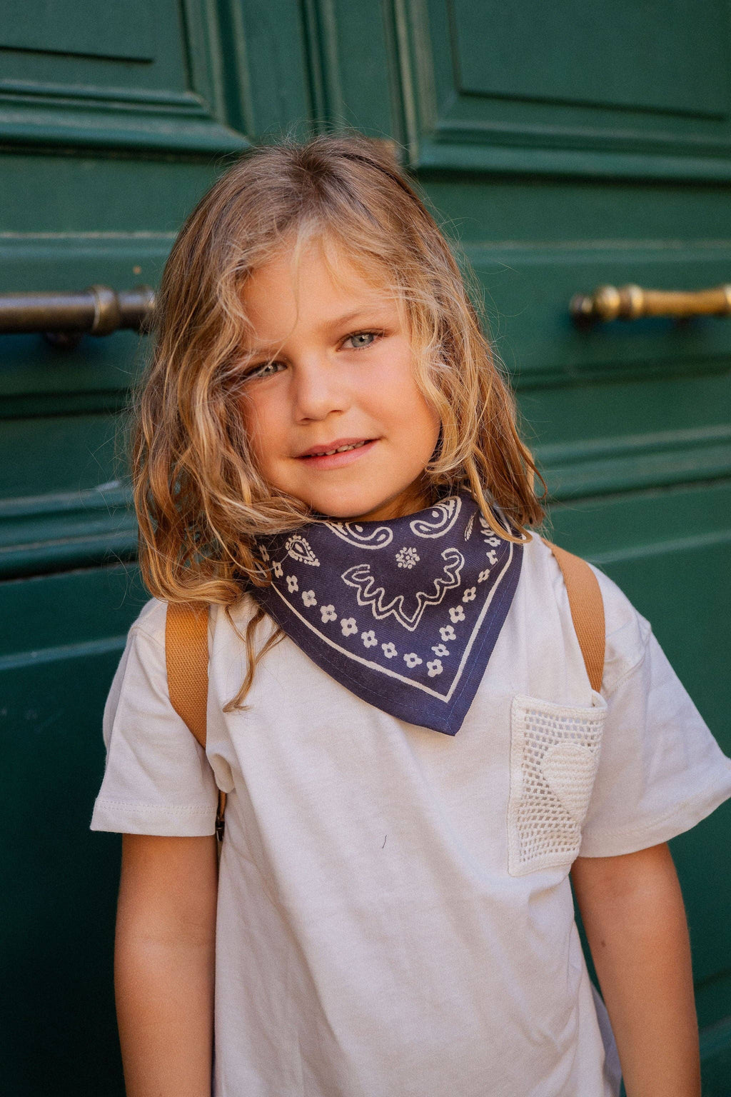 Petit foulard Oscar – bandana bleu marine, vue 2