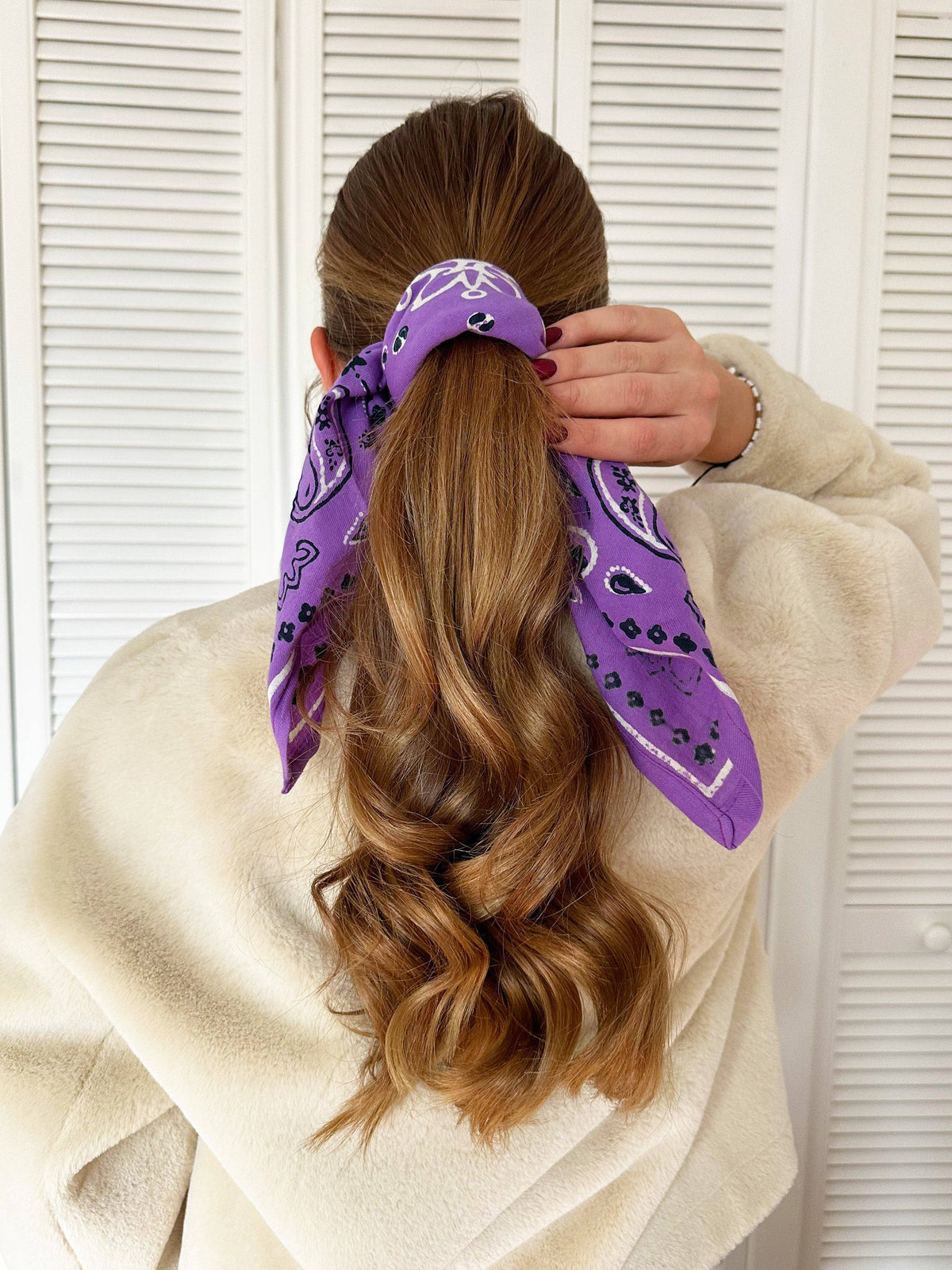 Petit foulard Oscar – bandana violet, vue 5