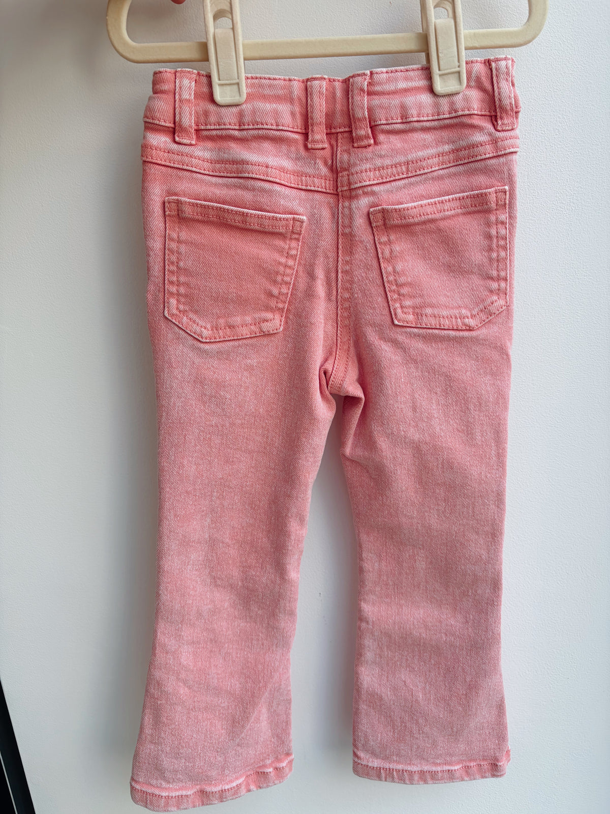 Pantalon flare rose délavé – Tape à l'œil