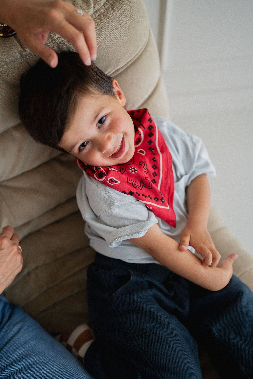 Petit foulard Oscar – bandana rouge, vue 3