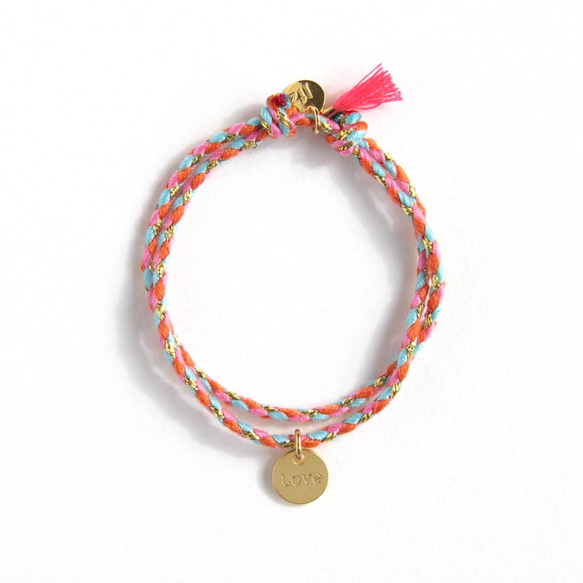 Bracelet tressé – médaille Love