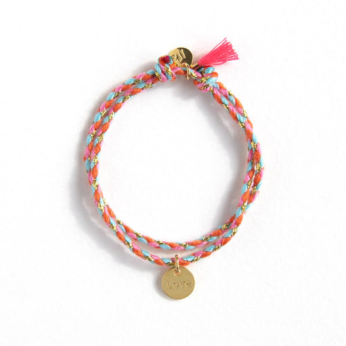 Bracelet tressé – médaille Love