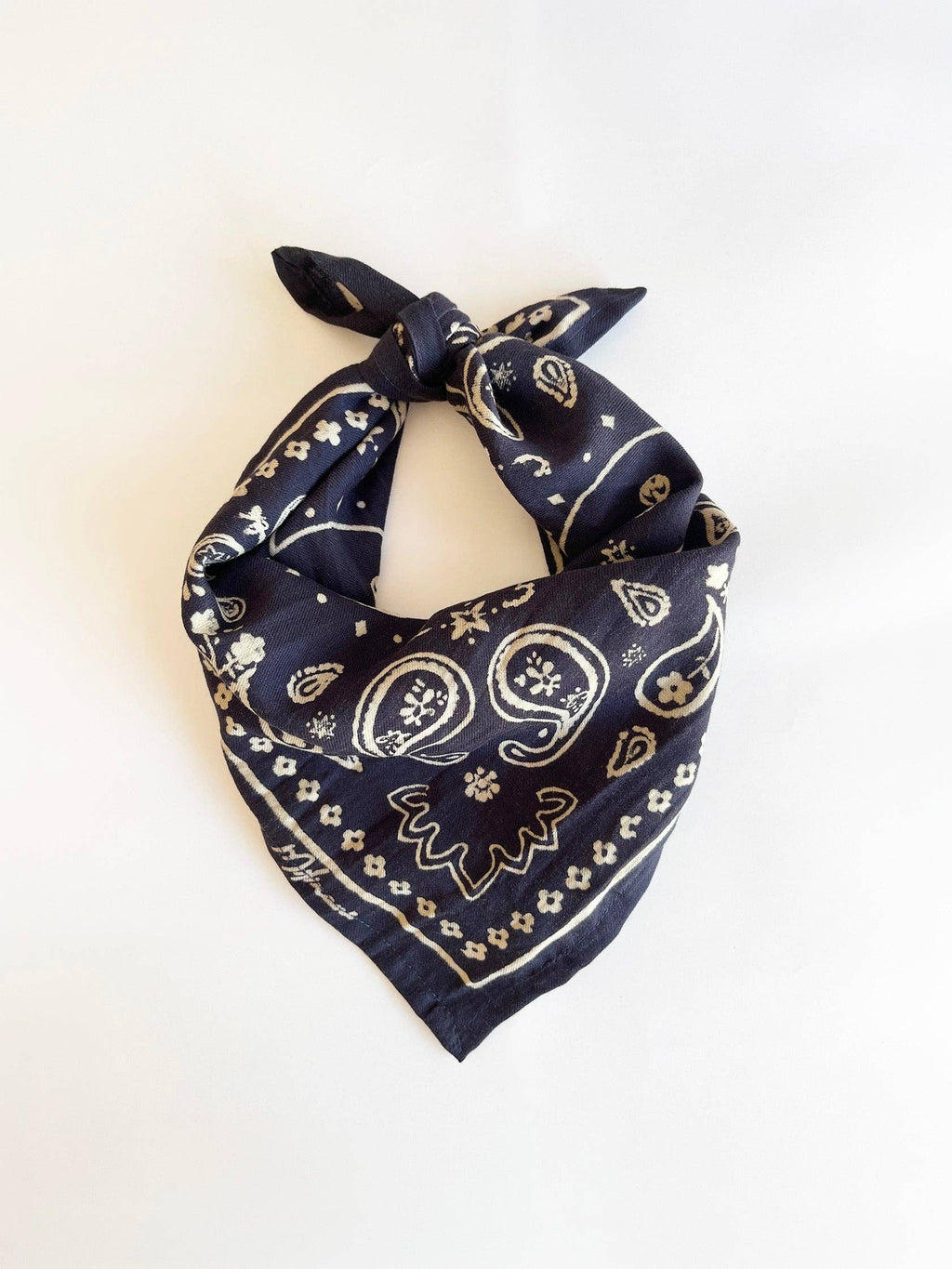 Petit foulard Oscar – bandana bleu marine