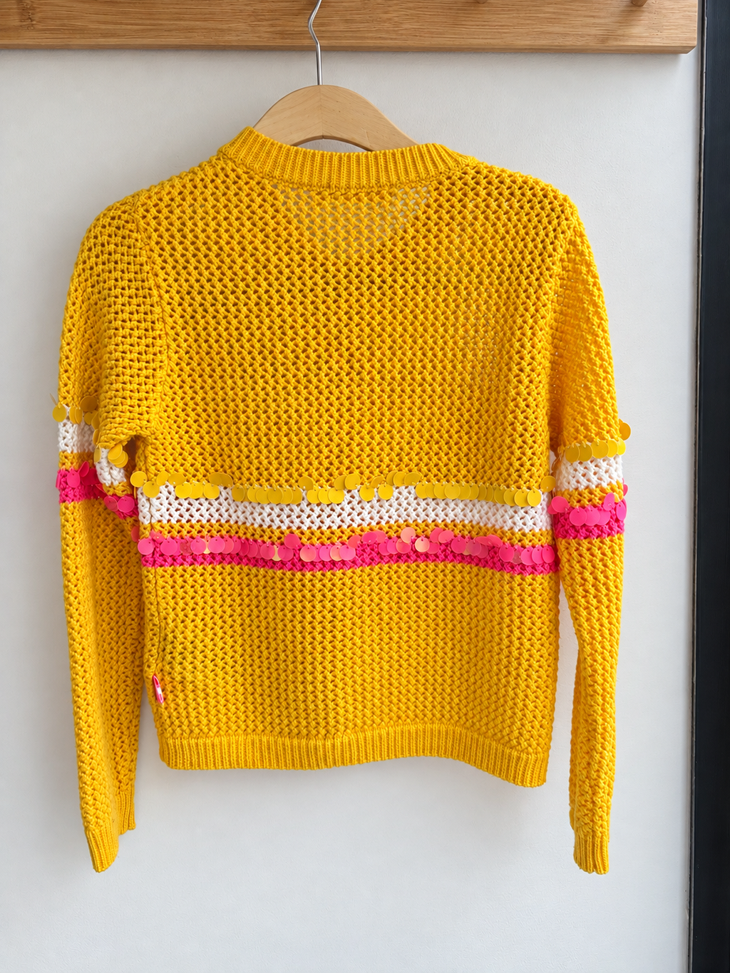 Gilet moutarde à sequins – Billieblush