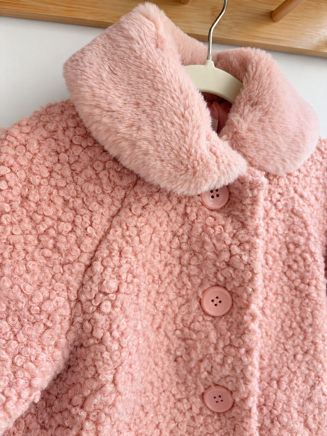 Manteau rose bouclette – Mayoral