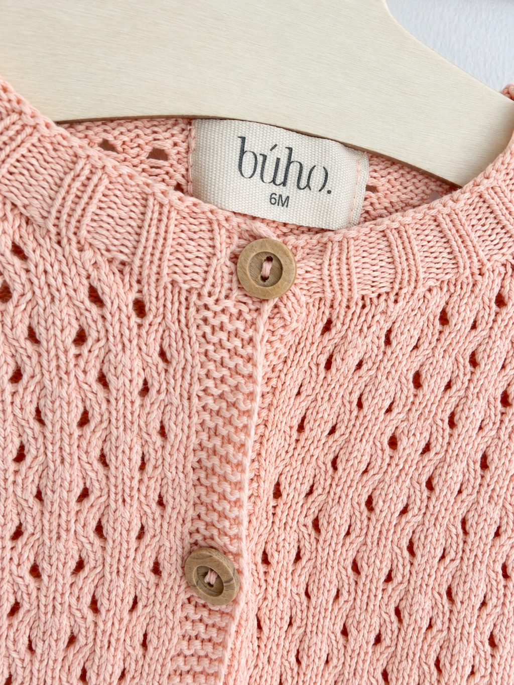Gilet en maille rose pâle – Búho