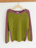 Pull en maille rose et vert – CKS
