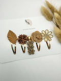 Ensemble de barrettes d'automne – argenté