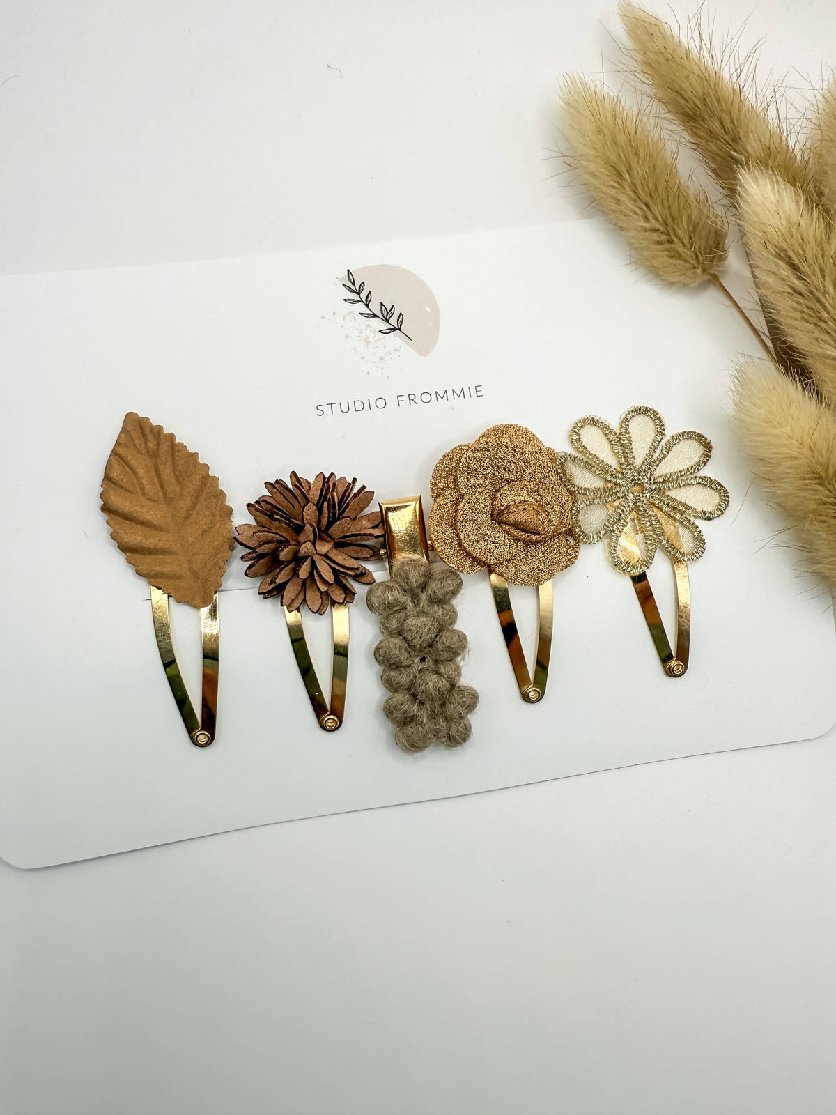 Ensemble de barrettes d'automne – argenté