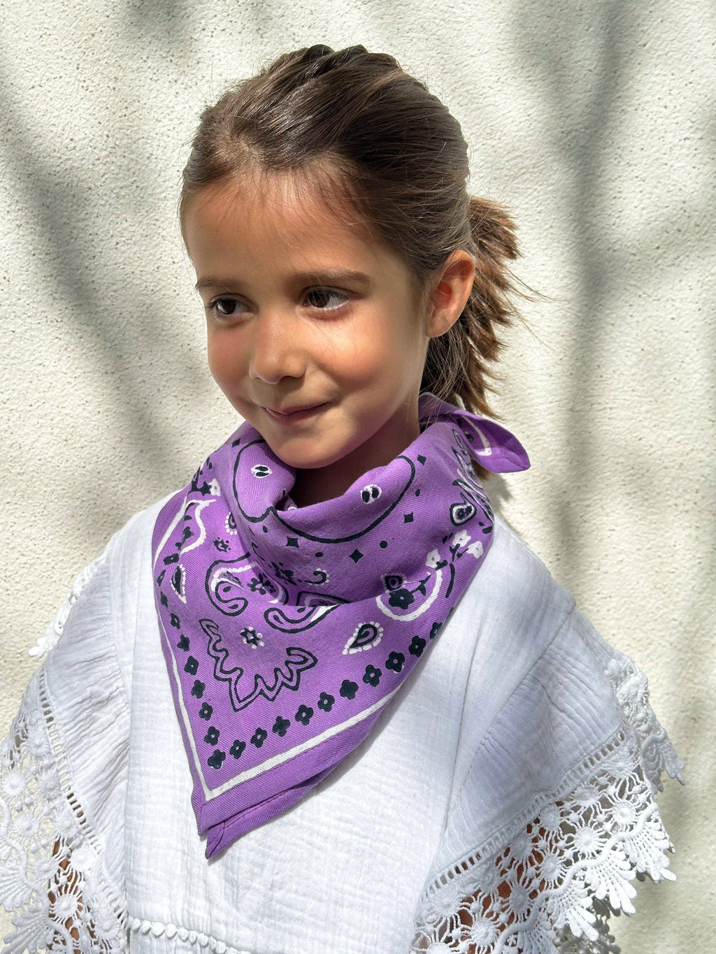 Petit foulard Oscar – bandana violet, vue 4