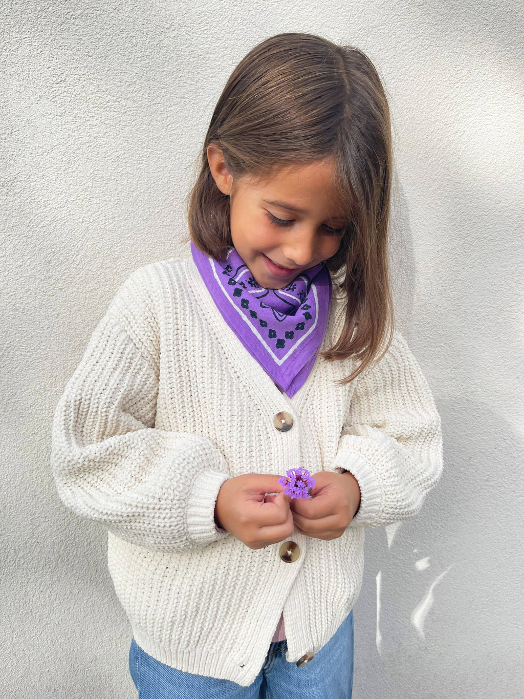 Petit foulard Oscar – bandana violet, vue 2