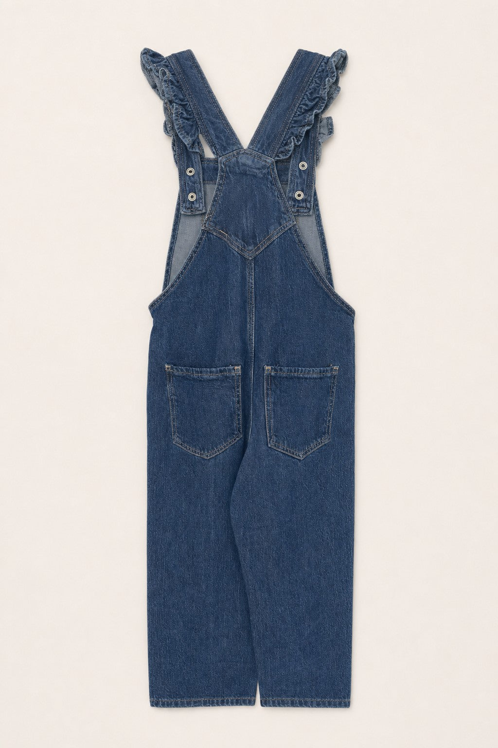 Salopette en jean à volants H&M, vue de dos