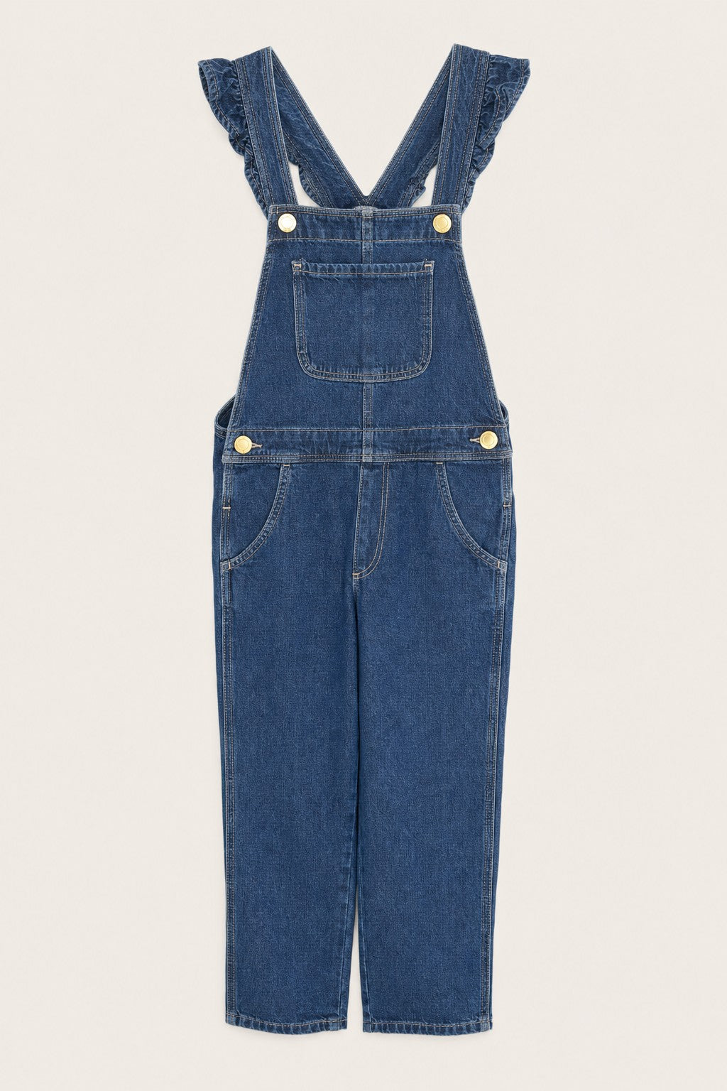 Salopette en jean à volants H&M, vue de face