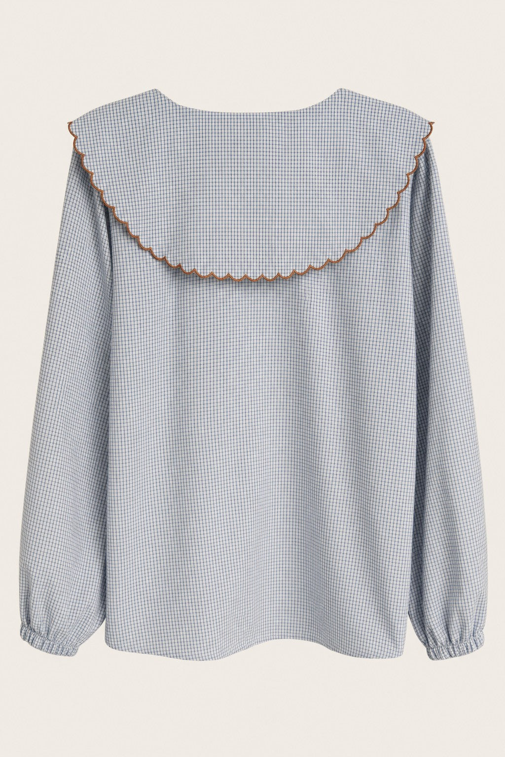 Chemise vichy brodée Tinycottons, vue de dos